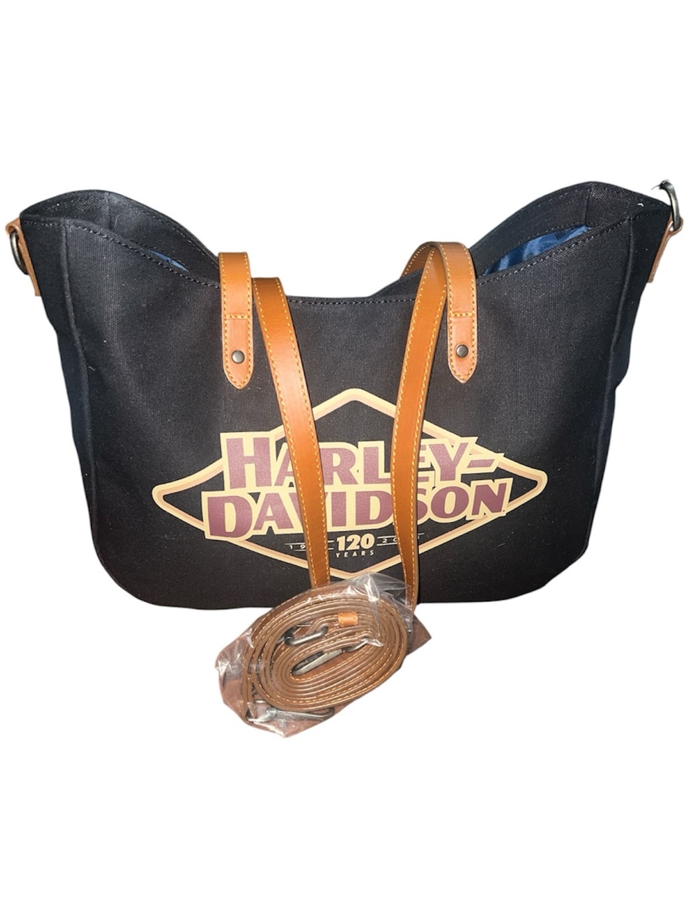 Harley-Davidson 120th Anniversary Canvas Shopper Tote Bag